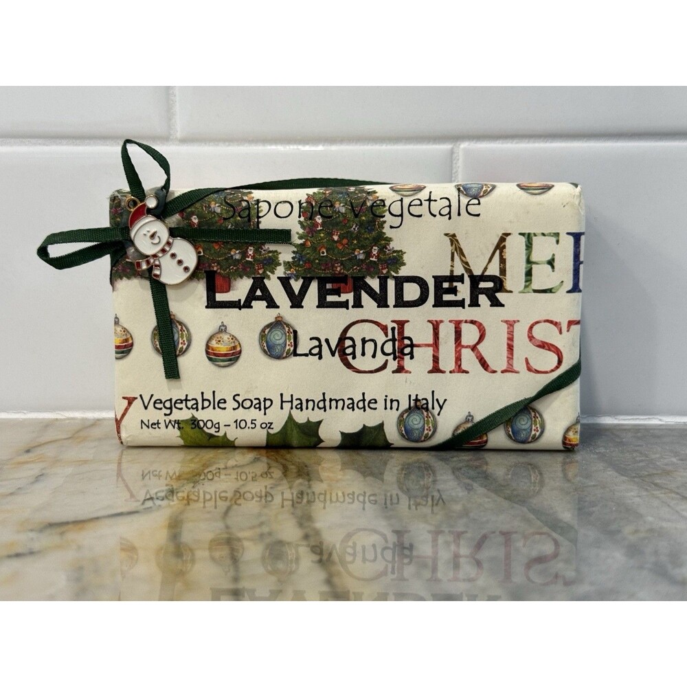 Lavender Lavanda Vegetable Soap Handmade in Italy Large Size Sapone New
